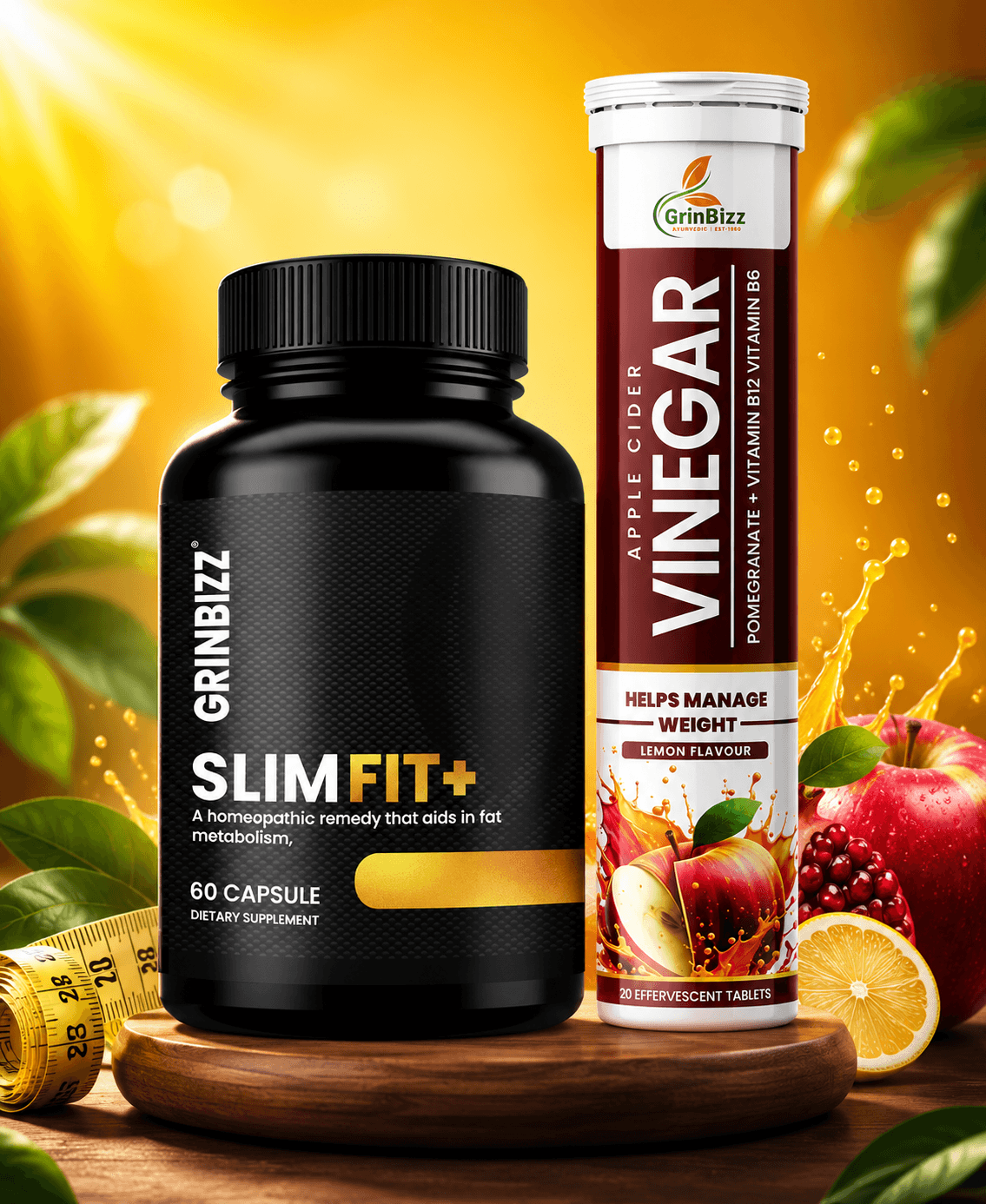 Slim Fit Apple Cider Combo Pack for Wellness | Grinbizz