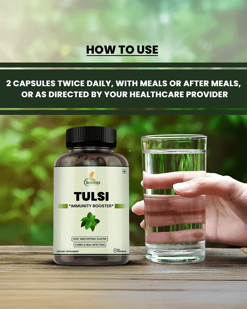 Tulsi Leaves - Premium Organic Holy Basil for Optimal Health and Wellness - Grinbizz exim pvt ltd