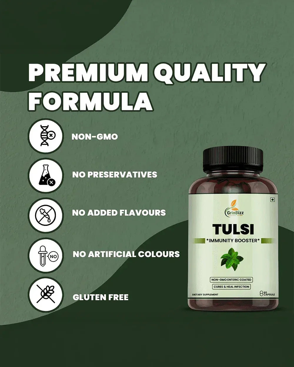 Tulsi Leaves - Premium Organic Holy Basil for Optimal Health and Wellness - Grinbizz exim pvt ltd